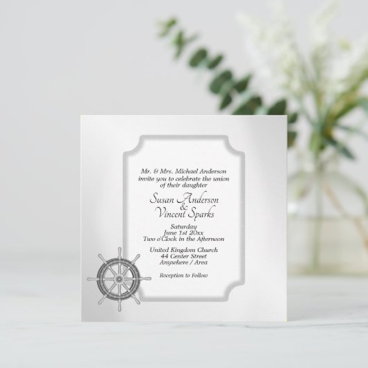 Invitation Thème nautique (Debout devant)