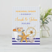 Invitation Thème nautique| Dîner de répétition (Debout devant)