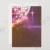 Invitation Thème néon sports de pickleball Fête boule disco (Dos)