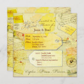 Invitation Thème nuptiale de douche de voyage (Devant / Derrière)