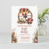 Invitation Thème occidental Cowboy Noël Party (Debout devant)