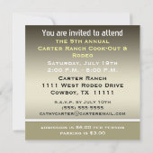 Invitation Thème occidental, Série d'invitations autour d'eux (Dos)