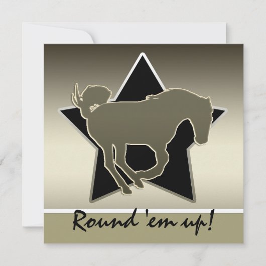 Invitation Thème occidental, Série d'invitations autour d'eux (Devant)