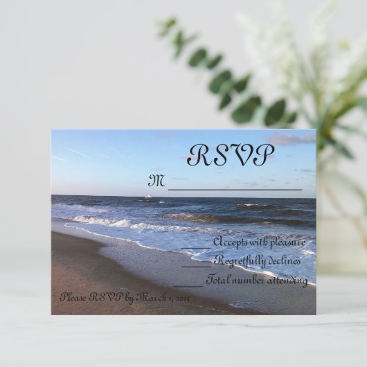 Invitation Thème Océan et Plage (Debout devant)