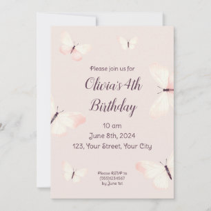 Invitation Thème Papillon Anniversaire
