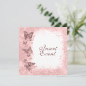 Invitation Thème papillon mariage fiançailles anniversaire (Debout devant)