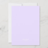 Invitation Thème Papillon Violet Douce Fille Anniversaire (Dos)