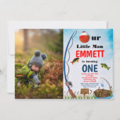 Invitation Thème Pêche Bobine Poisson Garçon 1er N'importe qu (Devant)