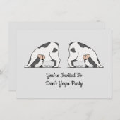 Invitation Thème Personnalisé Yoga Chien (Devant / Derrière)