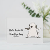 Invitation Thème Personnalisé Yoga Chien (Debout devant)
