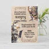 Invitation Thème Pirate vintage (Debout devant)