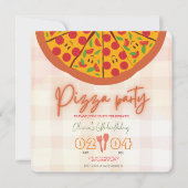 Invitation Thème pizza italienne chaque année anniversaire (Devant)
