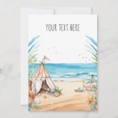 Invitation Thème plage (Devant)