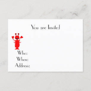 Invitation Thème plage homard