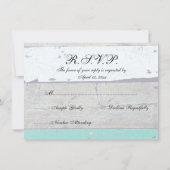 Invitation Thème Plage Starfish Mariage Rustique (Dos)