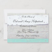 Invitation Thème Plage Starfish Mariage Rustique (Dos)