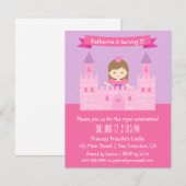 Invitation Thème Princesse de Conte de Fées, Fête d'anniversa (Devant / Derrière)