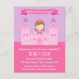 Invitation Thème Princesse de Conte de Fées, Fête d'anniversa