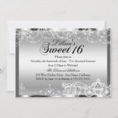 Invitation thème Princesse Silver Sparkle pour Swe (Devant)