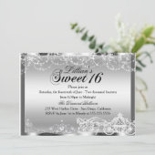 Invitation thème Princesse Silver Sparkle pour Swe (Debout devant)