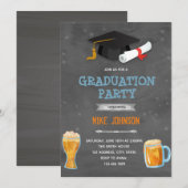 Invitation thème remise de diplôme cheer bière (Devant / Derrière)