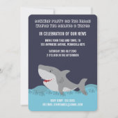 Invitation Thème requin mignon été plage fête océan (Devant)