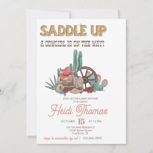 Invitation Thème Rodeo Baby shower occidental