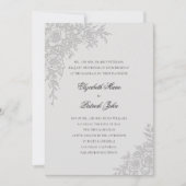 Invitation Thème Rose Élégant Ivory Mariage Formel Classique (Devant)