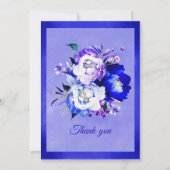 Invitation Thème Royal Blue and Purple Mariage (Dos)