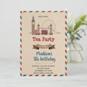 Invitation Thème rustique anglais pour fête d'anniversaire (Debout devant)