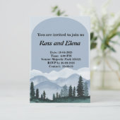 Invitation Thème simple de forêt hivernale (Debout devant)