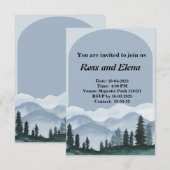 Invitation Thème simple de forêt hivernale (Devant / Derrière)