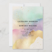 Invitation Thème simple et subtil de couleur pastel aquarelle (Devant)