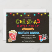 Invitation thème soirée cinéma de Noël (Devant)
