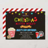 Invitation thème soirée cinéma de Noël (Devant / Derrière)