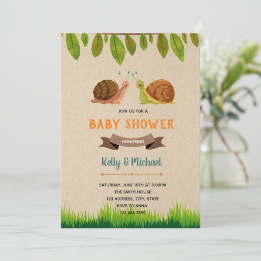 Invitation thème soirée escargot (Debout devant)