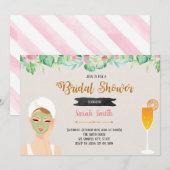 Invitation thème soirée masque et mimosas (Devant / Derrière)