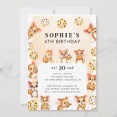 Invitation Thème Souris et Cookie Anniversaire Fête Invitatio (Devant)