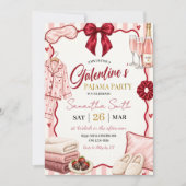 Invitation Thème Spa Galentine's Soirée Pyjama (Devant)