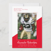 Invitation Thème Sport Varisity | 2 Fête de graduation photo (Dos)