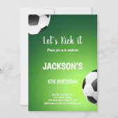 Invitation Thème sportif Arrière - plan vert (Devant)