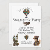 Invitation Thème Steampunk (Devant / Derrière)