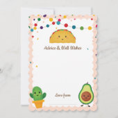 Invitation Thème Taco Fiesta Conseils & Bien voeux pour bébé (Devant)