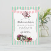 Invitation Thème tendance pour une fête Alice au pays des mer (Debout devant)