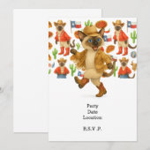 Invitation Thème Texas pour les amoureux des chats (Devant / Derrière)