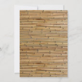 Invitation Thème Tiki ambiance Bamboo Hawaïen Vert Bleu (Dos)