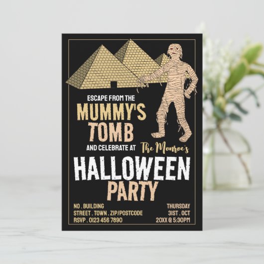 Invitation Thème Tombe de maman, Salle d'évasion Halloween Pa (Debout devant)