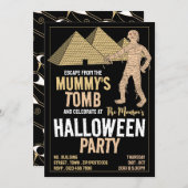 Invitation Thème Tombe de maman, Salle d'évasion Halloween Pa (Devant / Derrière)