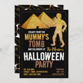 Invitation Thème Tombe de maman, Salle d'évasion Halloween Pa (Devant / Derrière)
