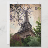 Invitation Thème Tour Eiffel Mariage français (Dos)